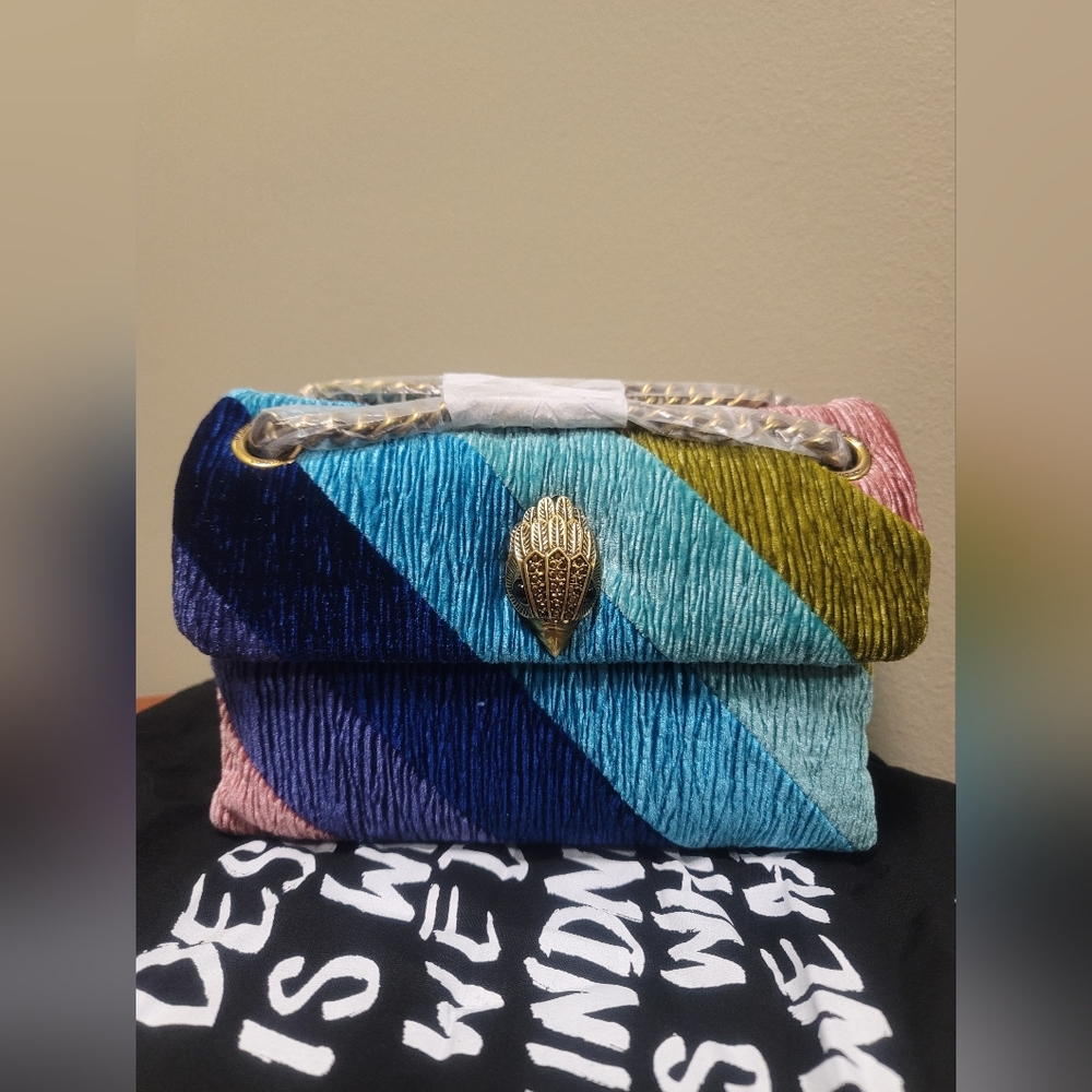 KURT GEIGER LONDONMINI VELVET KENSINGTON BAG